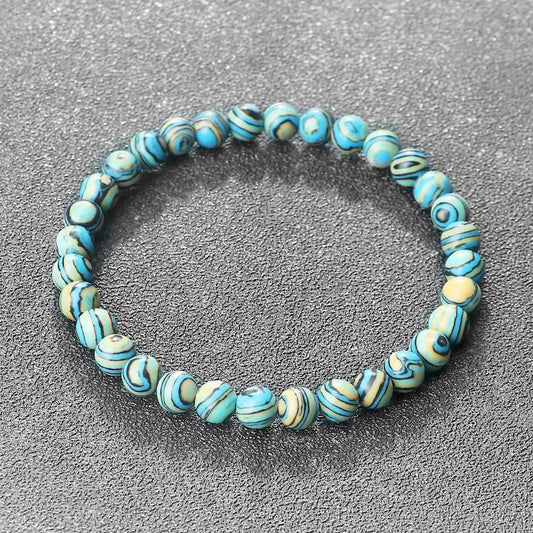 Emma - Blå Malachit Natursten Armband